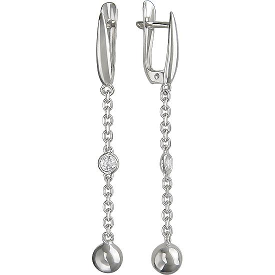 

Серьги женские из серебра Эстет 01С1510472, фианит