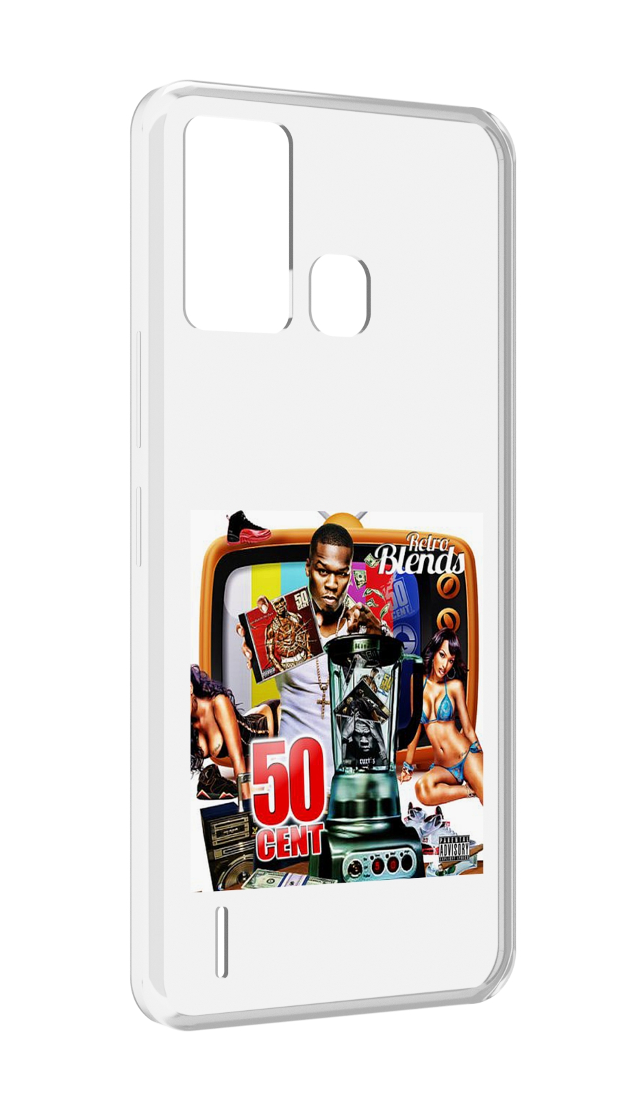

Чехол MyPads 50 Cent - Retro 50 Cent Blends для ITEL S16 / ITEL Vision 1 Pro, Прозрачный, Tocco