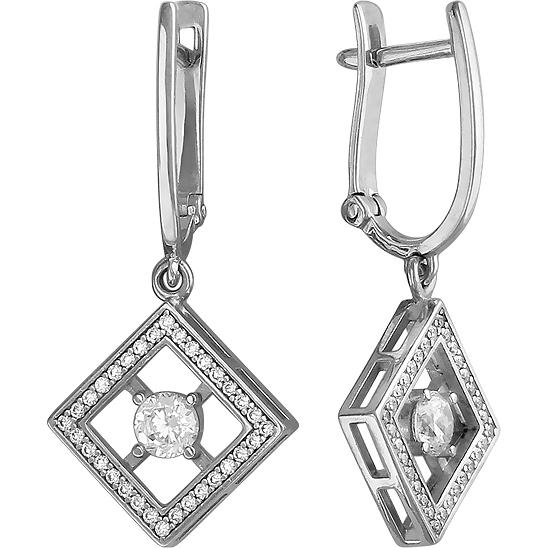 

Серьги женские из серебра Эстет 01С1510396, фианит, 01С1510396