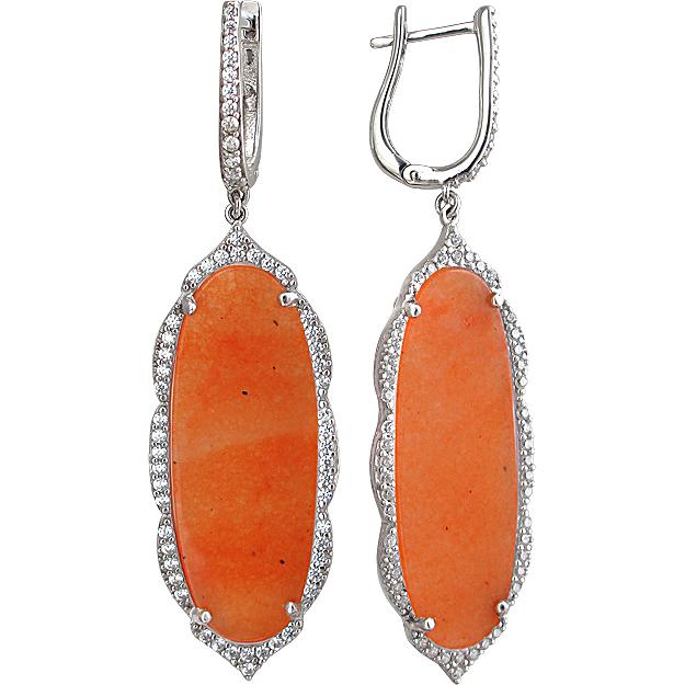 

Серьги женские из серебра Эстет 01С4510687-16, агат, 01С4510687-16