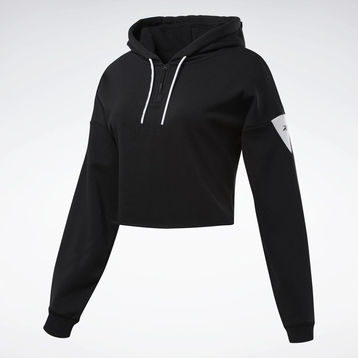 фото Толстовка женская reebok wor myt 1/4 zip hoodie черная m