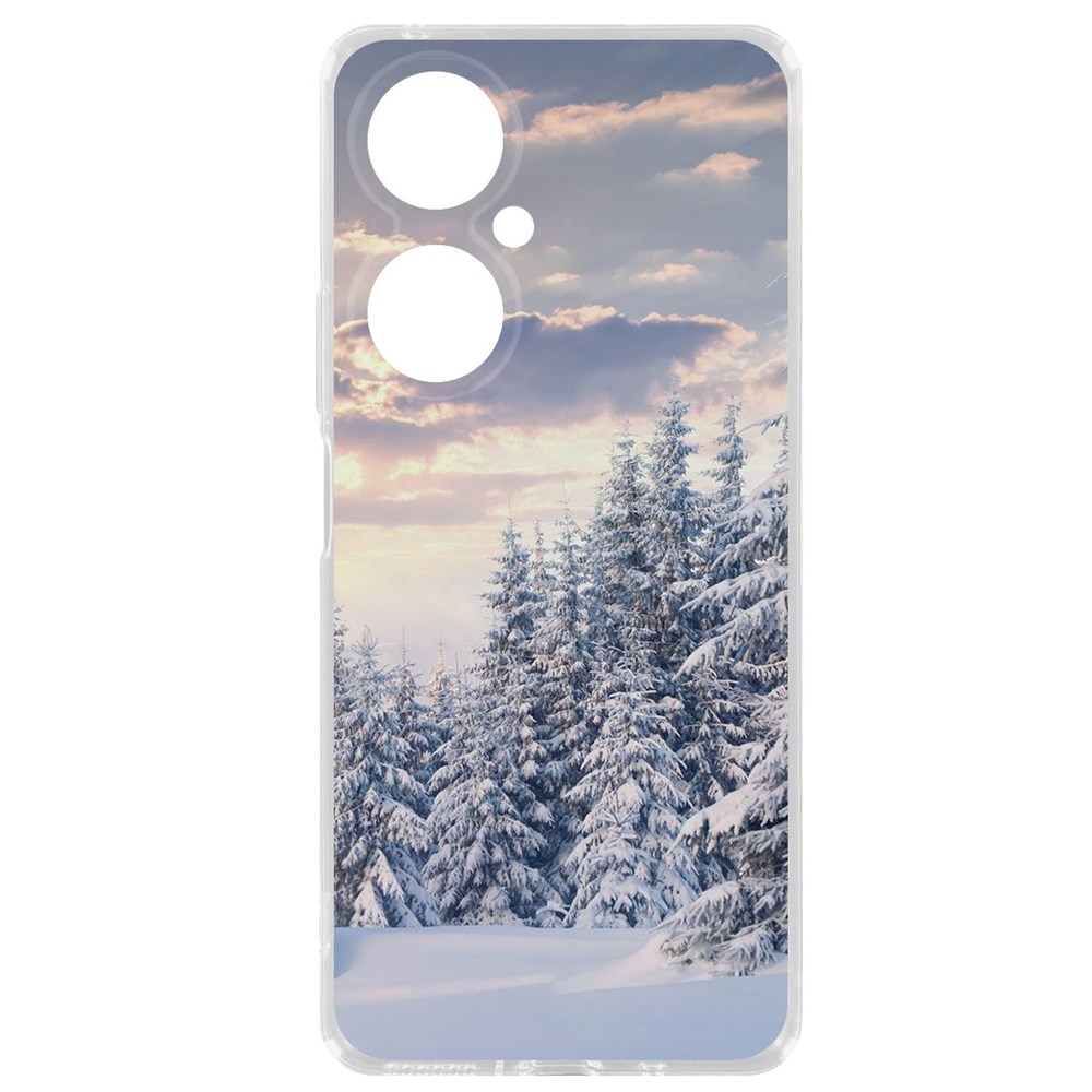 

Чехол-накладка Krutoff Clear Case Снежный пейзаж для Huawei Nova 11i, Прозрачный