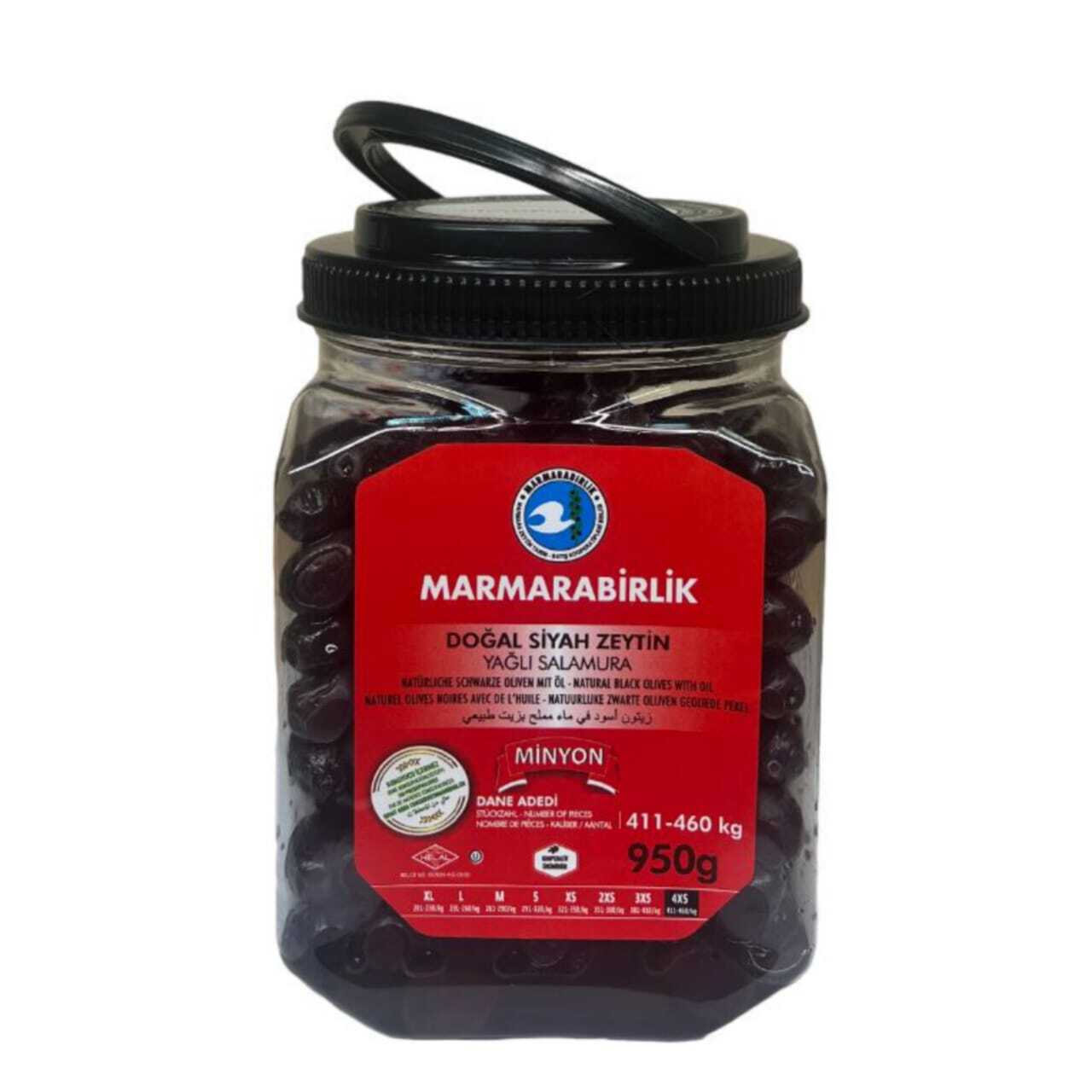 

Маслины Marmarabirlik 4XS MINYON черные вяленые с косточкой, 950 г