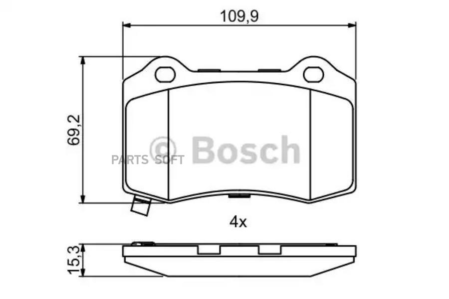 

Тормозные колодки Bosch дисковые 986494708