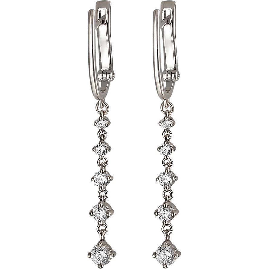 

Серьги женские из серебра Эстет 01С158539, фианит, 01С158539