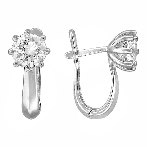 

Серьги женские из серебра Эстет 01С154861, фианит, 01С154861