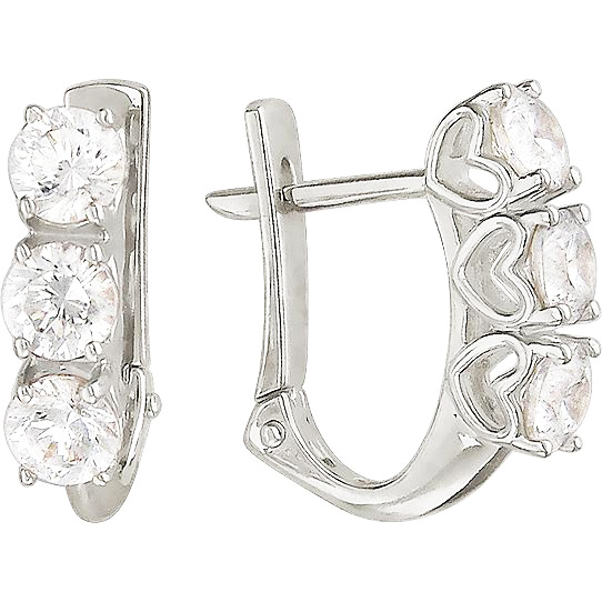 

Серьги женские из золота Эстет 01С129302, фианит, 01С129302