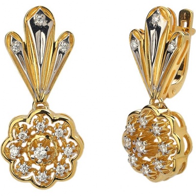 

Серьги из серебра с фианитом Эстет 01С1513651РАЦ, 01С1513651РАЦ