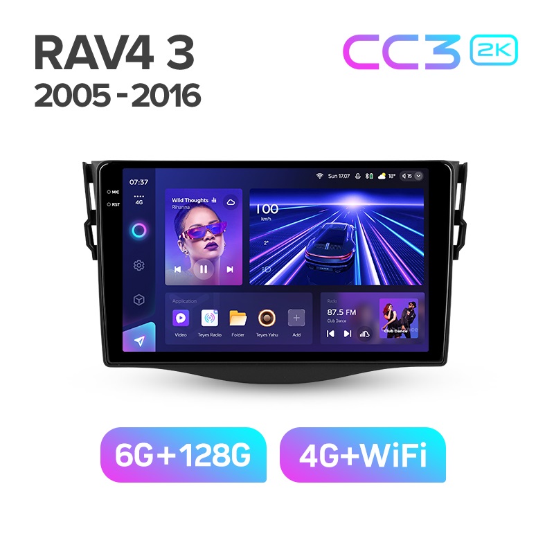 Магнитола TEYES TOYOTA RAV 4 2005-2013 г CC3 2K 6128ГБ 4089000₽