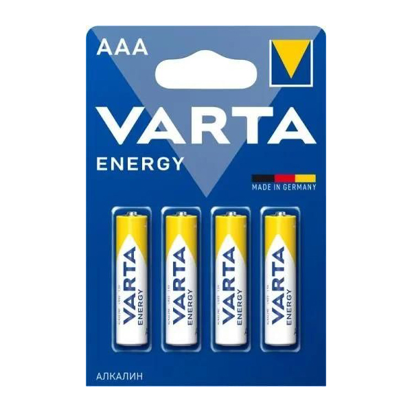 AAA Батарейка VARTA Energy LR03 BL4 Alkaline,  4 шт.