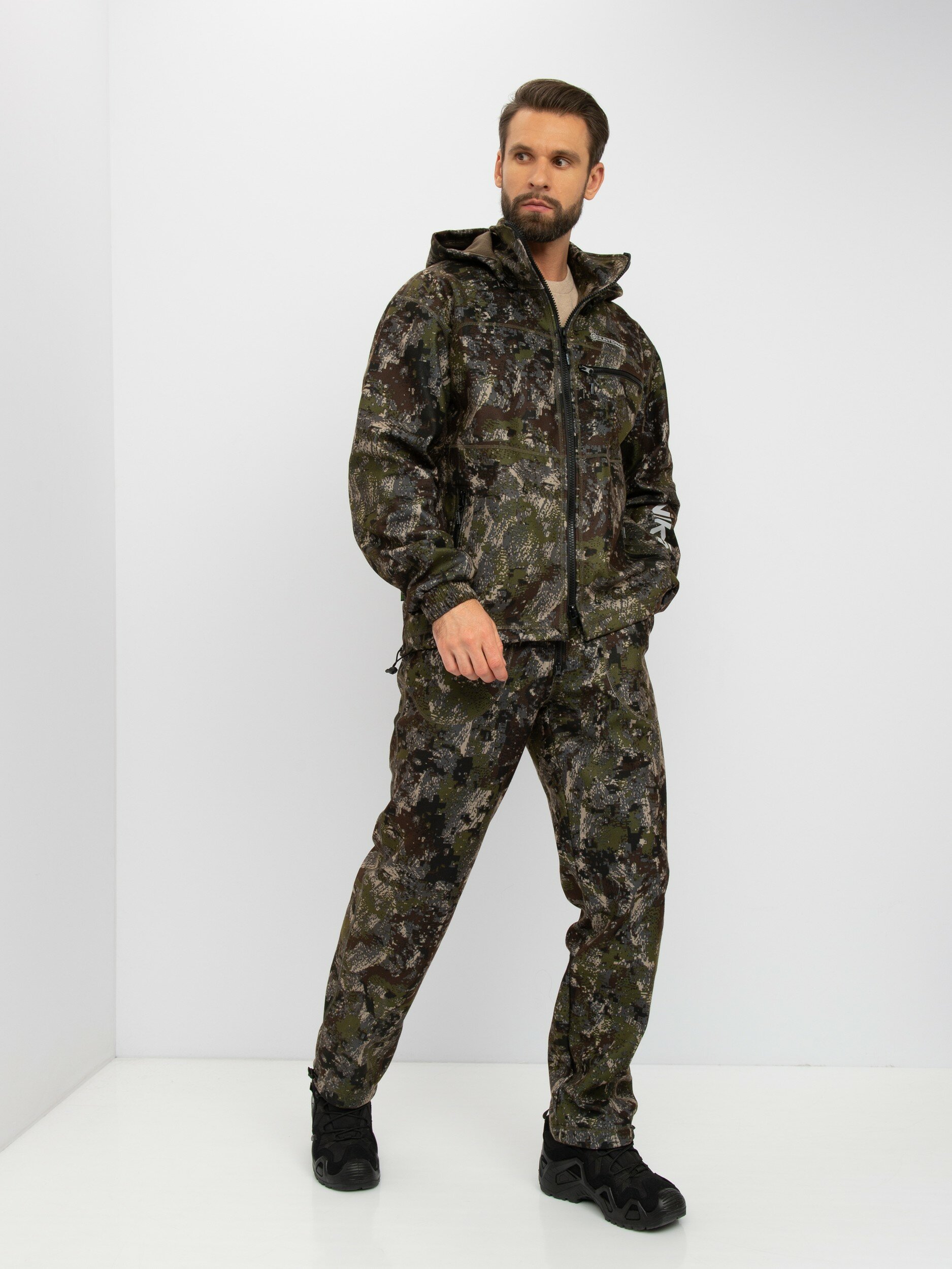 

Костюм демисезонный Huntsman Никс-Люкс ткань Alova Windblock цвет Хамелеон 44-46 182-188, Хаки;коричневый, Никс-Люкс