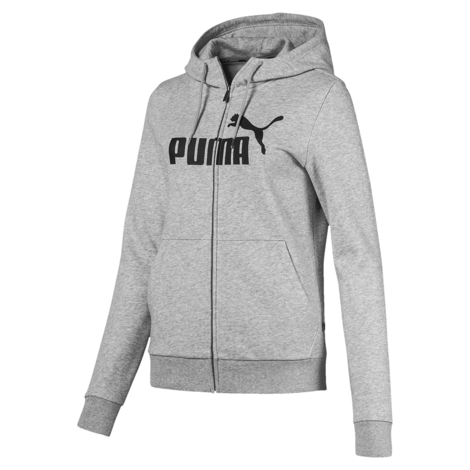 фото Толстовка женская puma ess logo hooded jacket fl серая xs