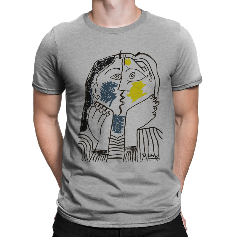

Футболка мужская Dream Shirts Поцелуй Пикассо серая L, Серый, Поцелуй Пикассо