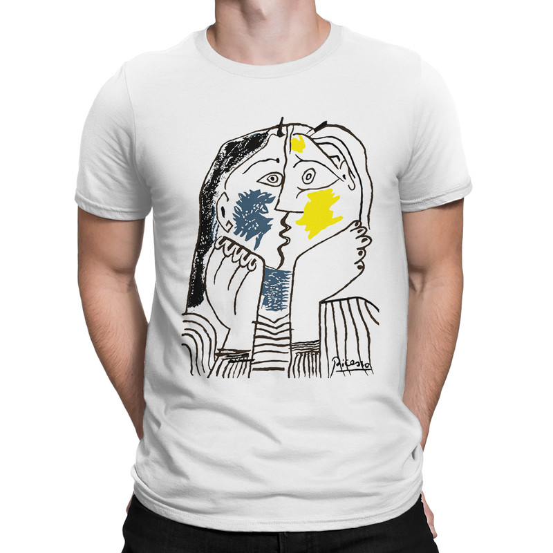 

Футболка мужская Dream Shirts Поцелуй Пикассо белая 2XL, Белый, Поцелуй Пикассо