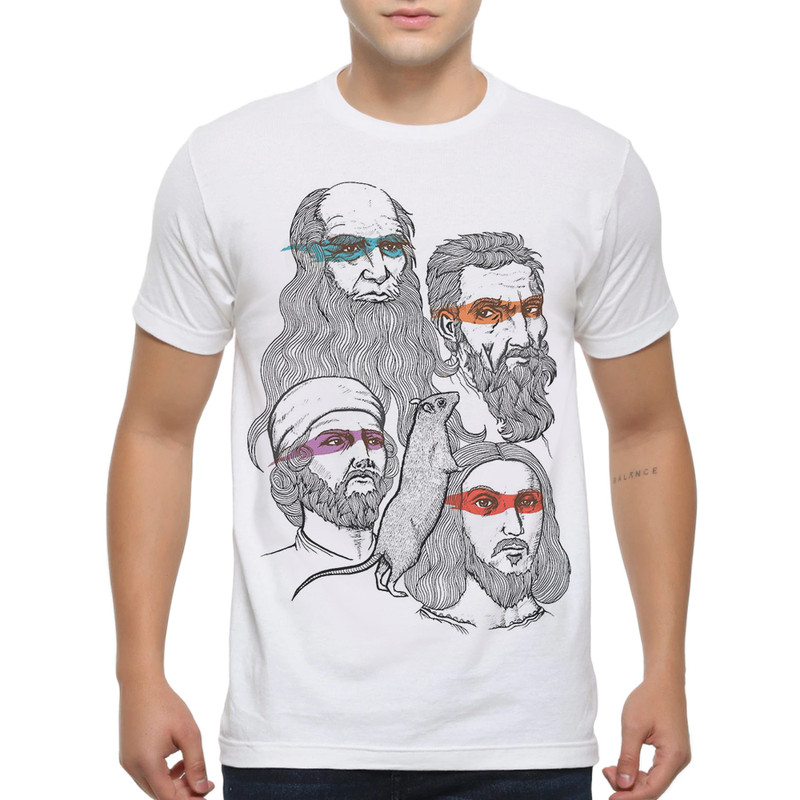 

Футболка мужская Dream Shirts Ниндзя Эпохи Ренессанса белая S, Белый, Ниндзя Эпохи Ренессанса