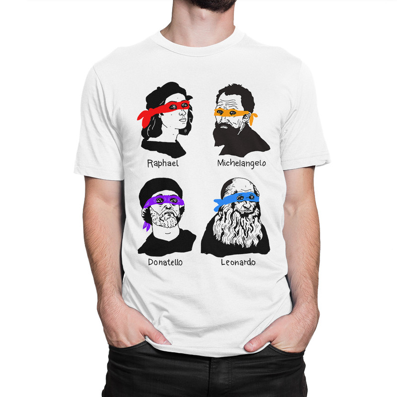 

Футболка мужская Dream Shirts Ниндзя Художники белая 2XL, Белый, Ниндзя Художники