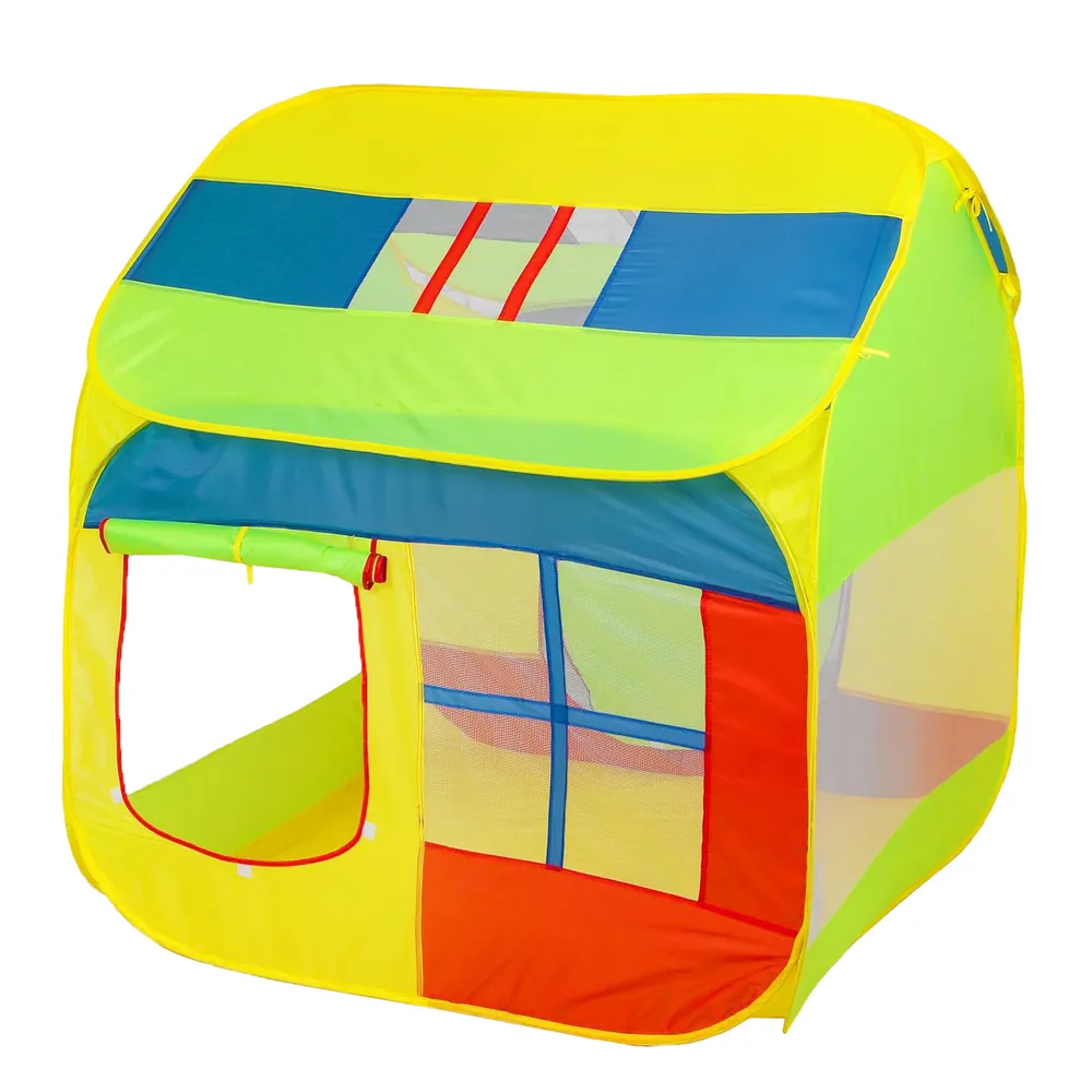 фото Палатка детская «домик с окном», зелёный, 120 × 120 × 130 см nobrand