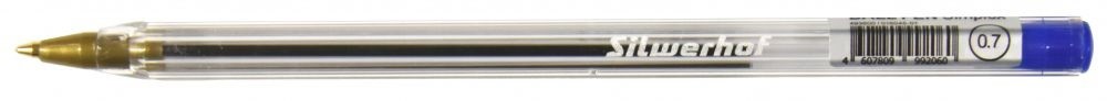 Ручка шариковая Silwerhof Simplex 016045-01, синяя, 0,7 мм, 1 шт.