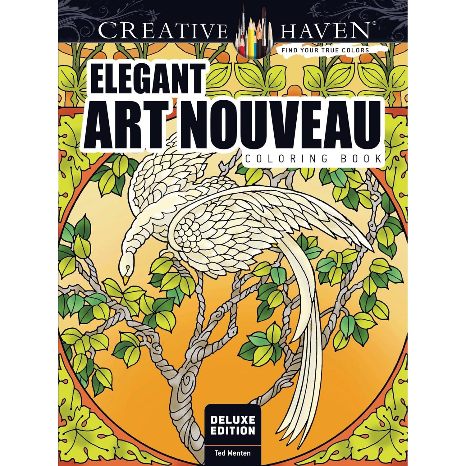 

Creative Haven Deluxe Edition Elegant Art Nouveau Coloring Book. Menten Ted