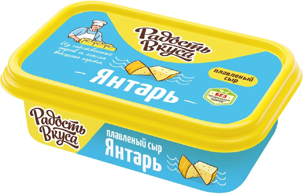 Сыр плавленный Радость вкуса Янтарь 50%, 380 г