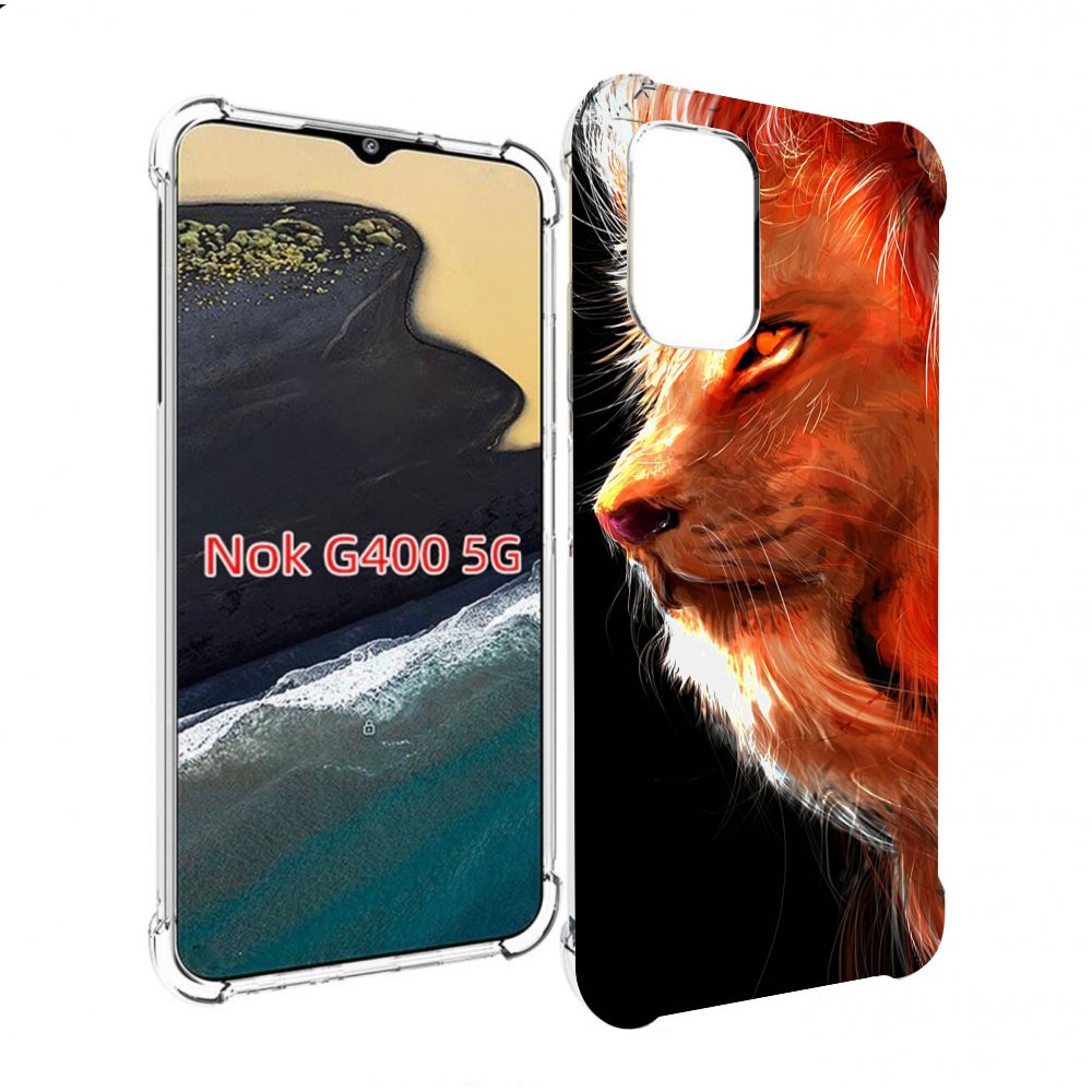 

Чехол MyPads Арт-рисунок-льва мужской для Nokia G400 5G, Прозрачный, Tocco