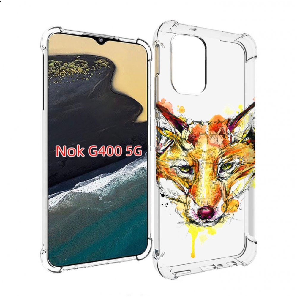 

Чехол MyPads Акварельная лиса для Nokia G400 5G, Прозрачный, Tocco