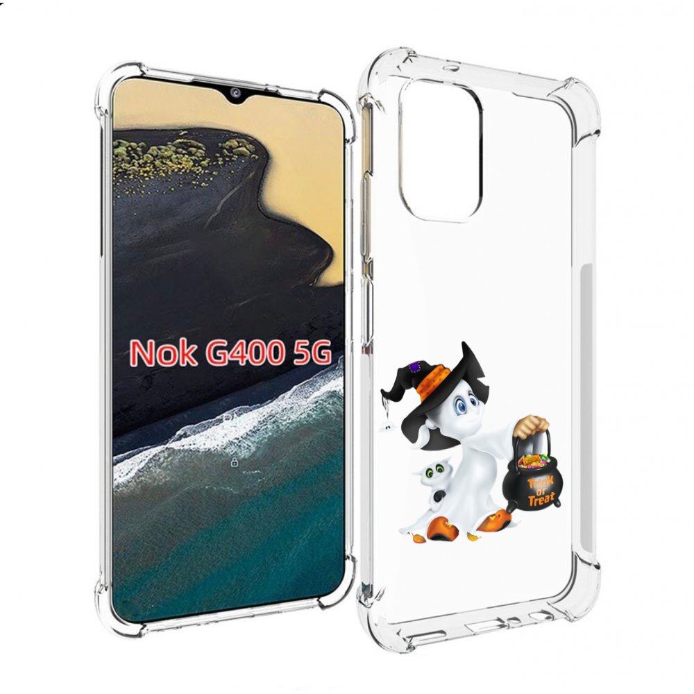 

Чехол MyPads Маленький призрак для Nokia G400 5G, Прозрачный, Tocco