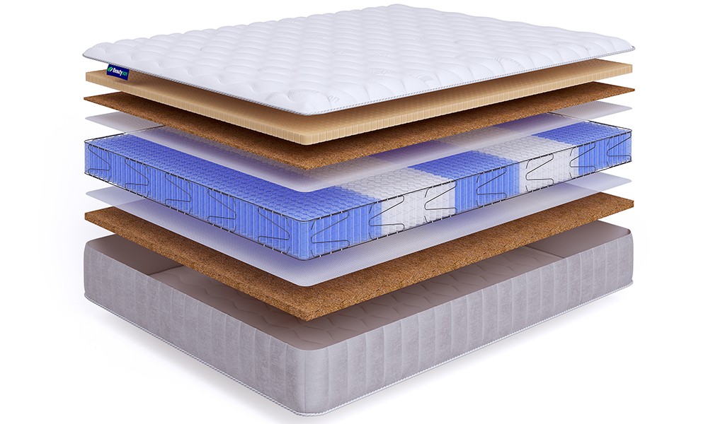 

Матрас Beautyson Hit Vario S1200 Lux 80х200, Бежевый;белый;серый;серебристый, Hit Vario S1200 Lux