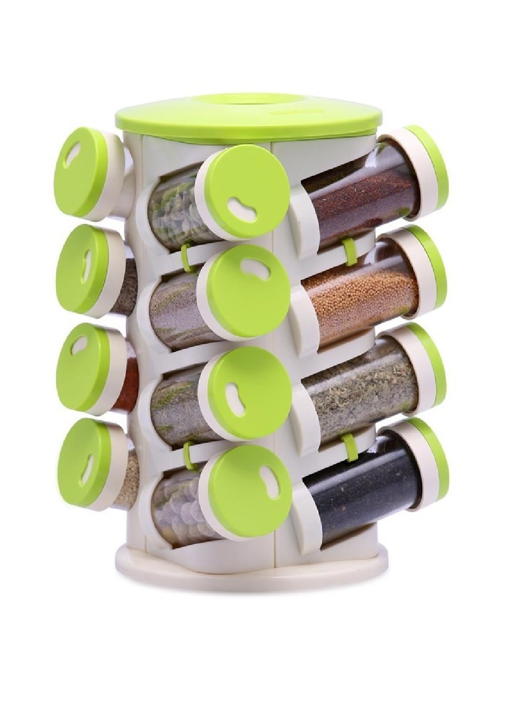 

Набор для хранения специй Spice Rack Sixteen In One, Белый;зеленый;прозрачный