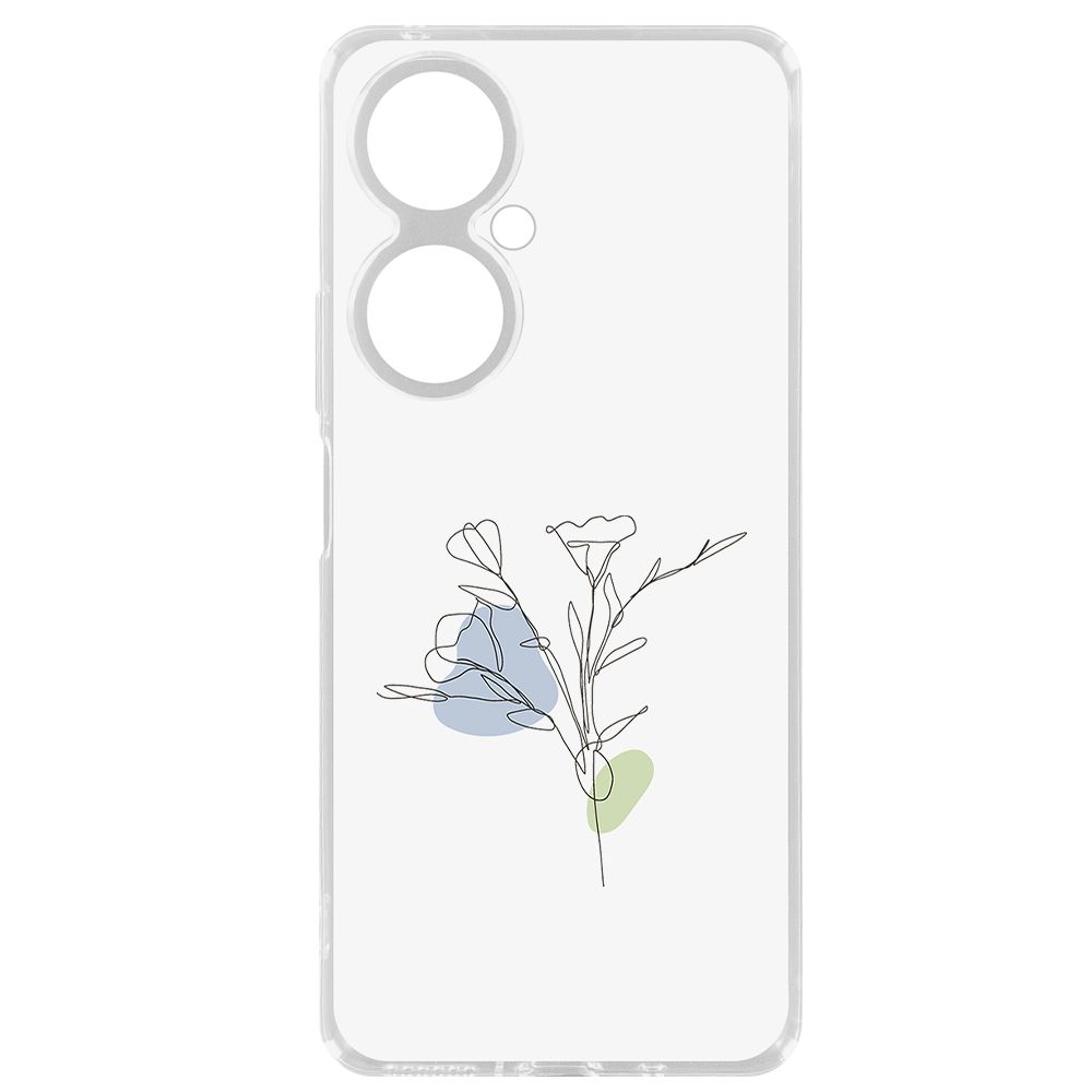 

Чехол-накладка Krutoff Clear Case Эустома для Huawei Nova 11i, Прозрачный