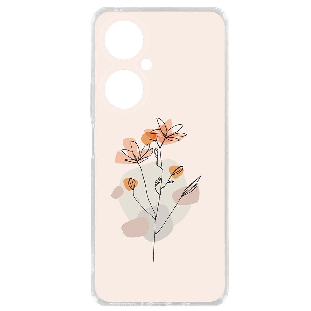 

Чехол-накладка Krutoff Clear Case Ромашки для Huawei Nova 11i