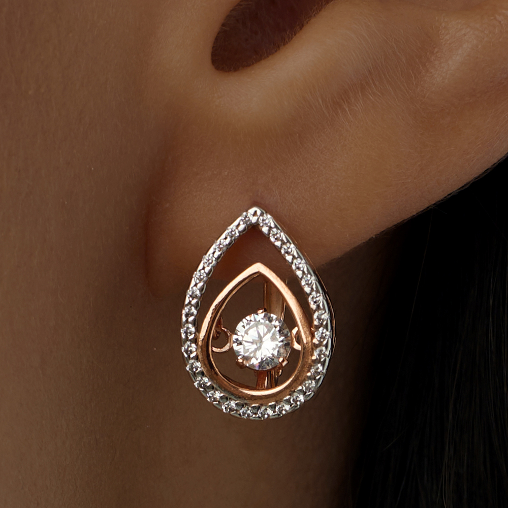 

Серьги из серебра ЮВЕЛИР КАРАТ 2125245/9п, фианит, 2125245/9п