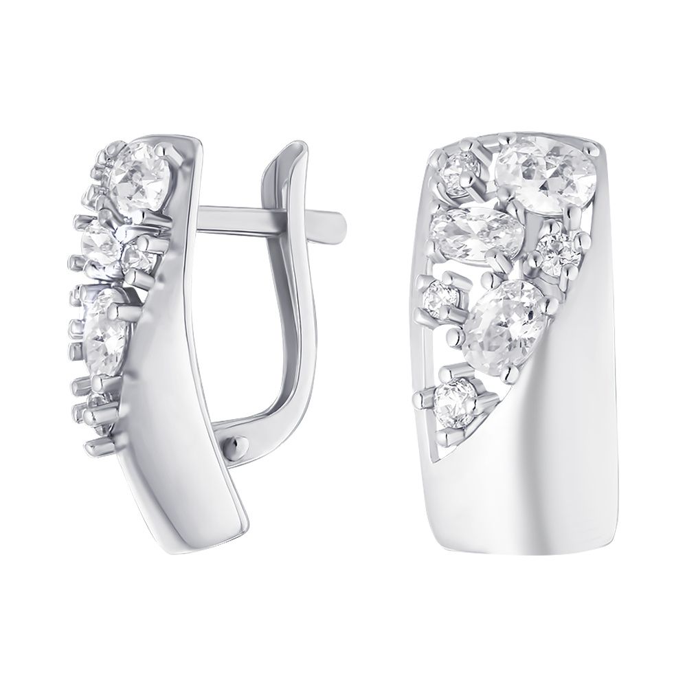 

Серьги из серебра ЮВЕЛИР КАРАТ 2128734/9, фианит, 2128734/9