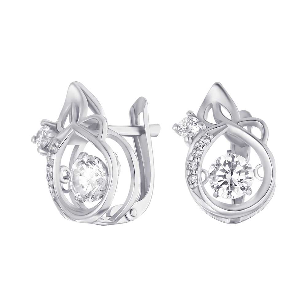 

Серьги из серебра ЮВЕЛИР КАРАТ , фианит
