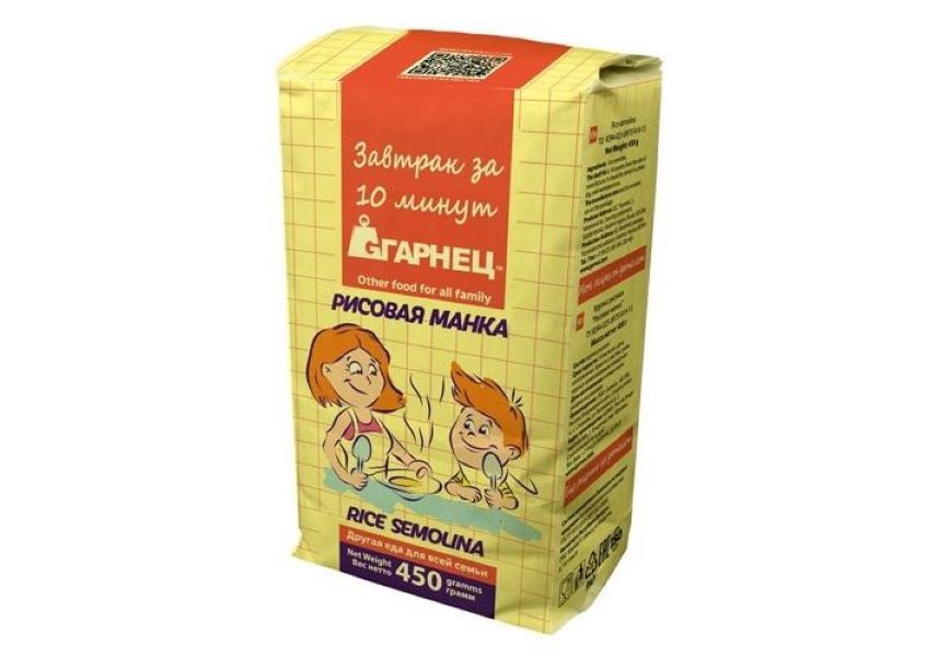 

Манка Гарнец рисовая, 450 г х 2 шт, 6291350