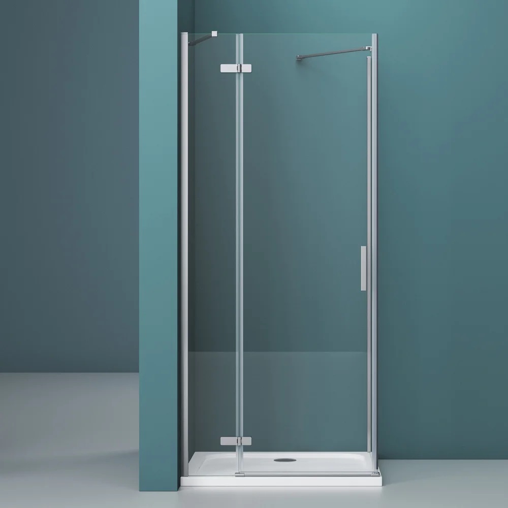 фото Душевая дверь в нишу belbagno kraft b-12-60/20-c-cr l kraft-b-12-60/20-c-cr-l