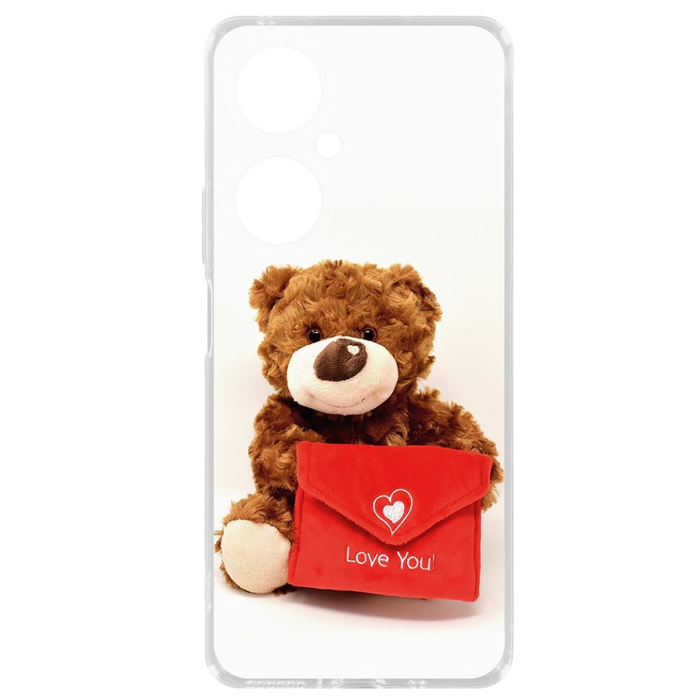 

Чехол-накладка Krutoff Clear Case Медвежонок тебя любит для Huawei Nova 11i, Прозрачный