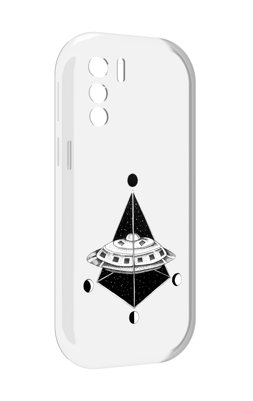 

Чехол MyPads черно белая летающая тарелка для UleFone Note 13P, Прозрачный, Tocco