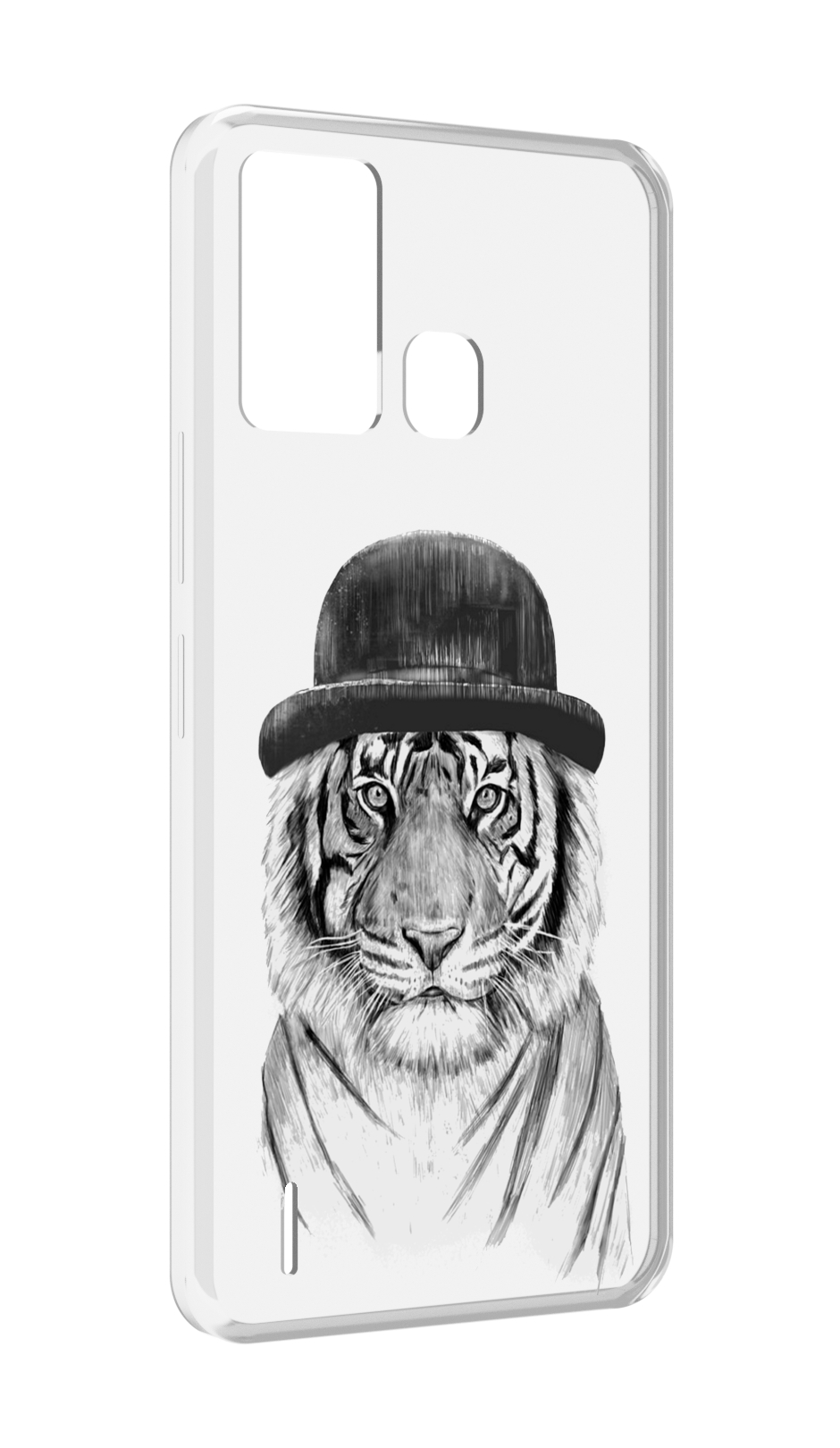 

Чехол MyPads тигр британец для ITEL S16 / ITEL Vision 1 Pro, Прозрачный, Tocco