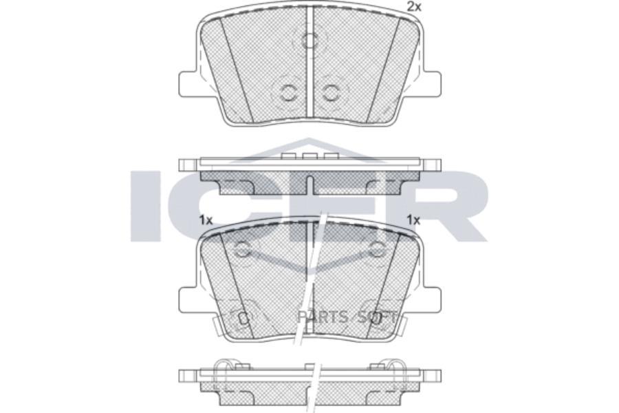 

Колодки Дисковые Задние Mb W210 4.3/Sprinter/Varior 2.7cdi-4.3d 96> Icer 18235 182356