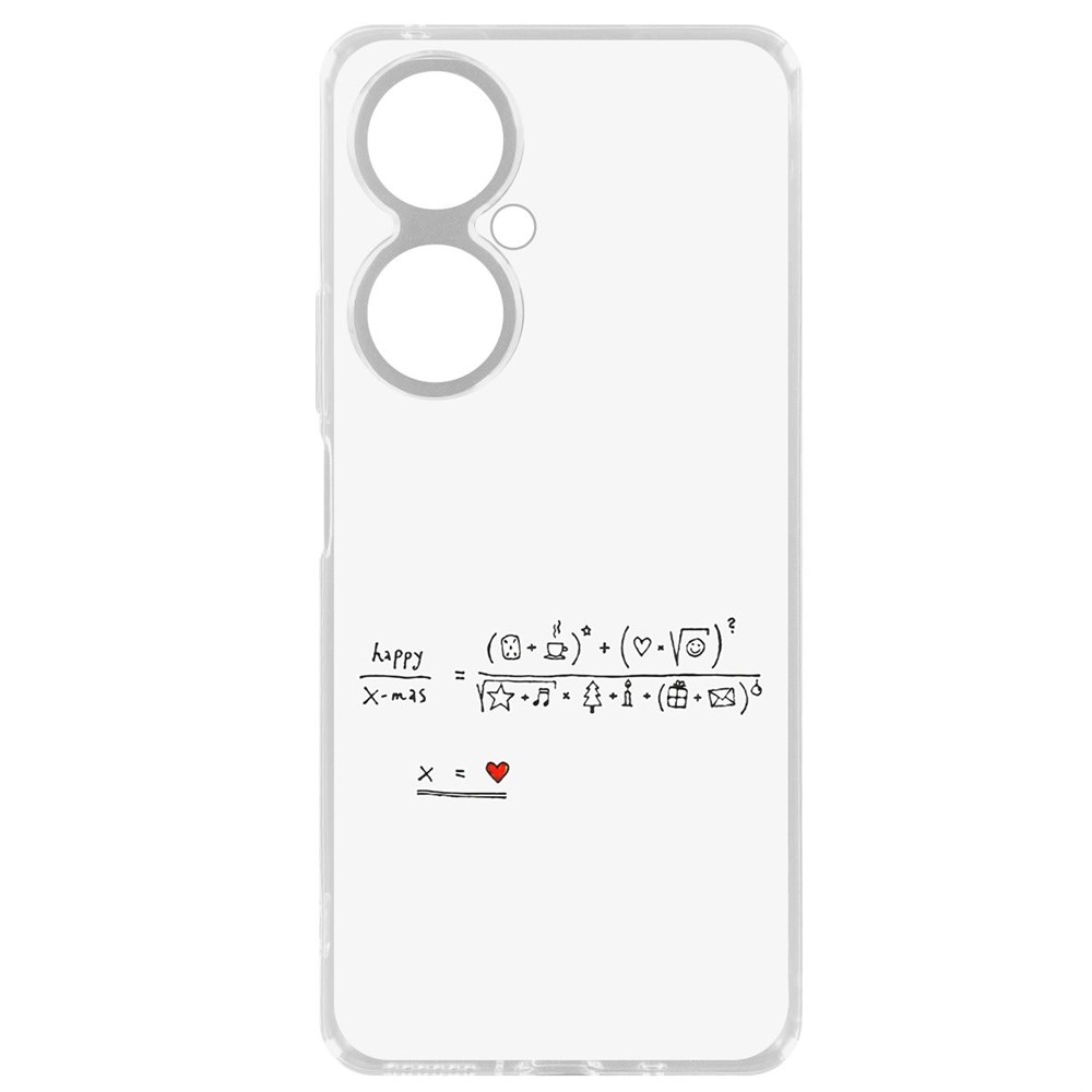 

Чехол-накладка Krutoff Clear Case Праздничная формула для Huawei Nova 11i, Прозрачный