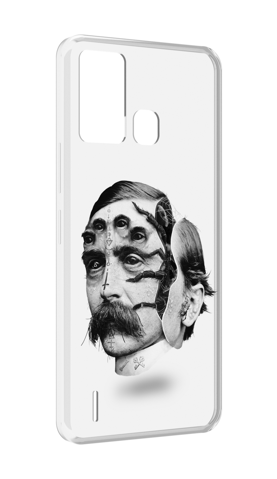 

Чехол MyPads страшное лицо мужчины для ITEL S16 / ITEL Vision 1 Pro, Прозрачный, Tocco