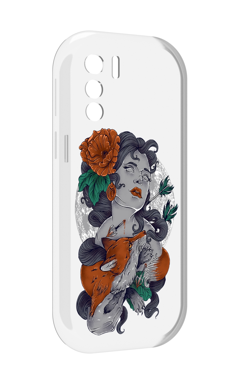 

Чехол MyPads темная девушка с лисой для UleFone Note 13P, Прозрачный, Tocco