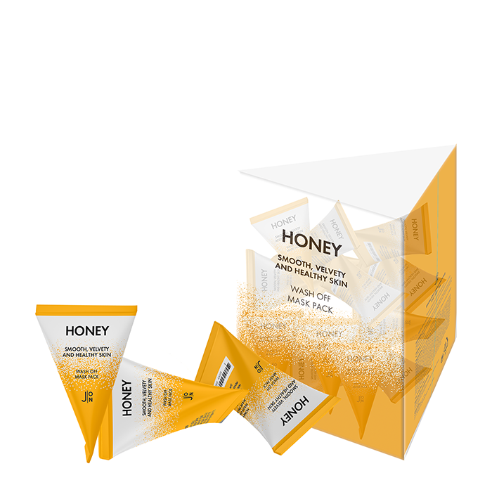 Маска J:ON для лица Honey Smooth Velvety and Healthy Skin Wash Off Mask Pack 20 шт