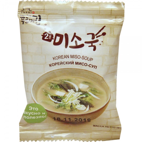 

Пищевой концентрат сухой Sewon корейский мисо-суп, 10 гр