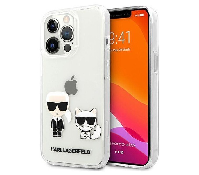 фото Чехол cg mobile karl lagerfeld pc/tpu karl choupette hard для iphone 13 pro, прозрачный