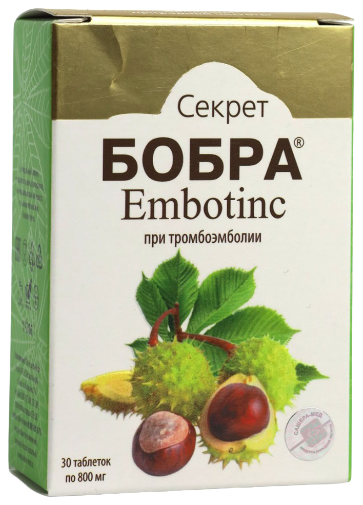 Купить Эссенциальный органический комплекс Секрет бобра Embotinc таблетки 800 мг 30 шт.