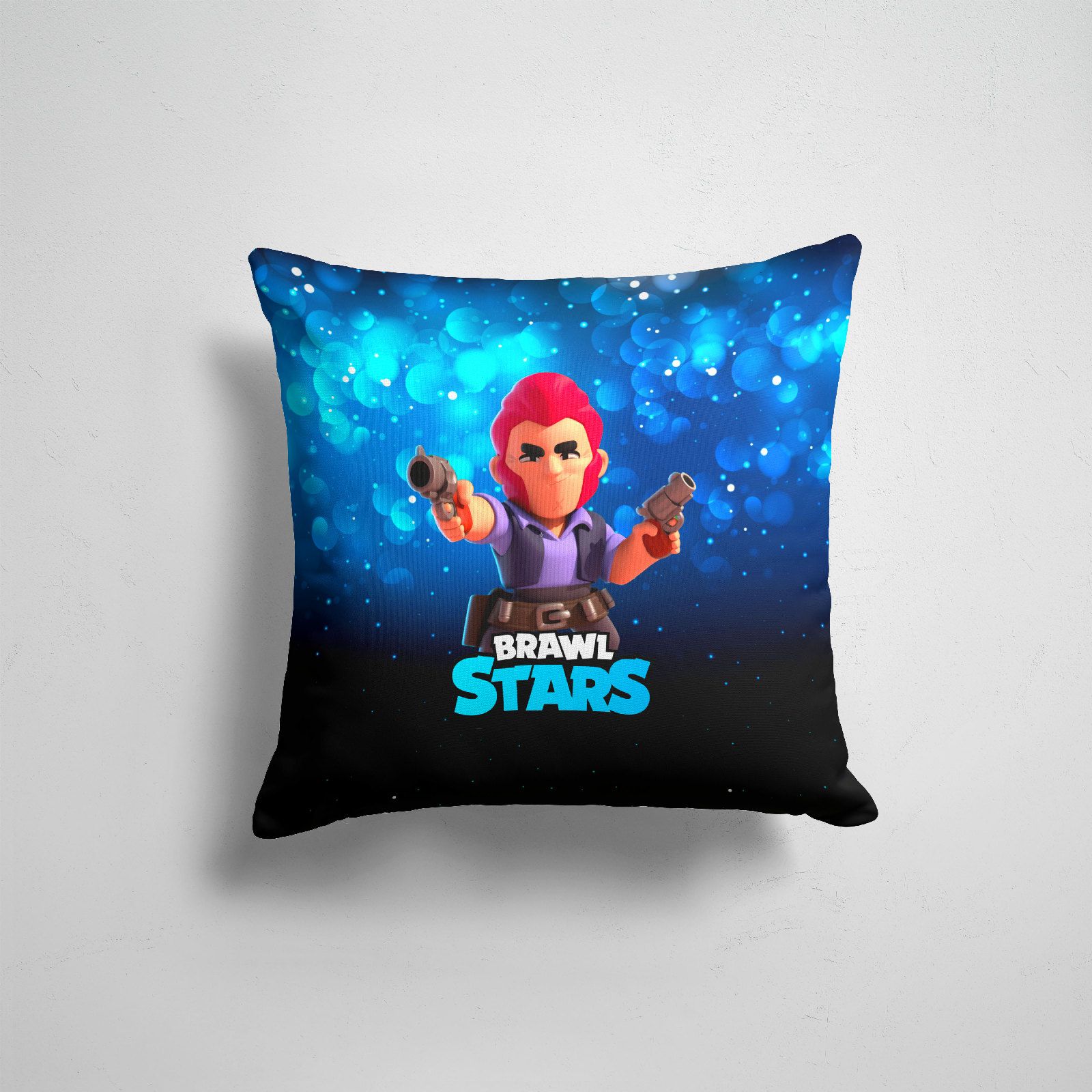 

Подушка декоративная 45х45см Геймерам Brawl Stars Brawl Stars Colt Кольт, Разноцветный