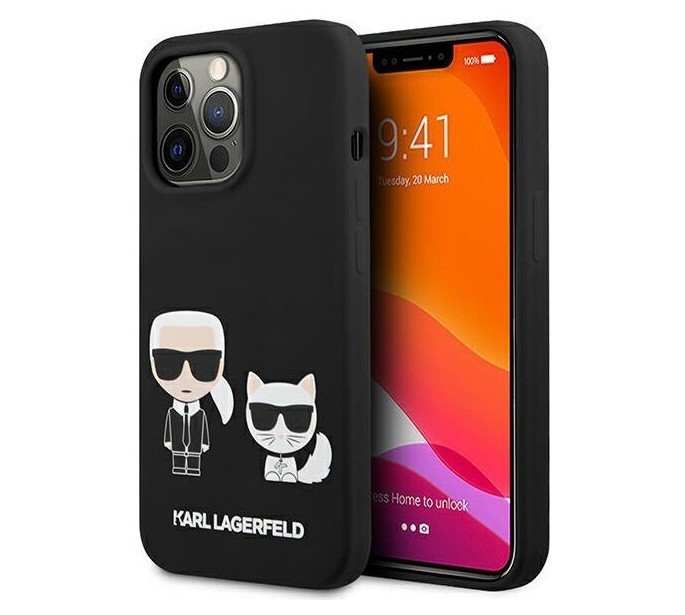 фото Чехол cg mobile karl lagerfeld liquid silicone karl choupette hard iphone 13 pro, черный