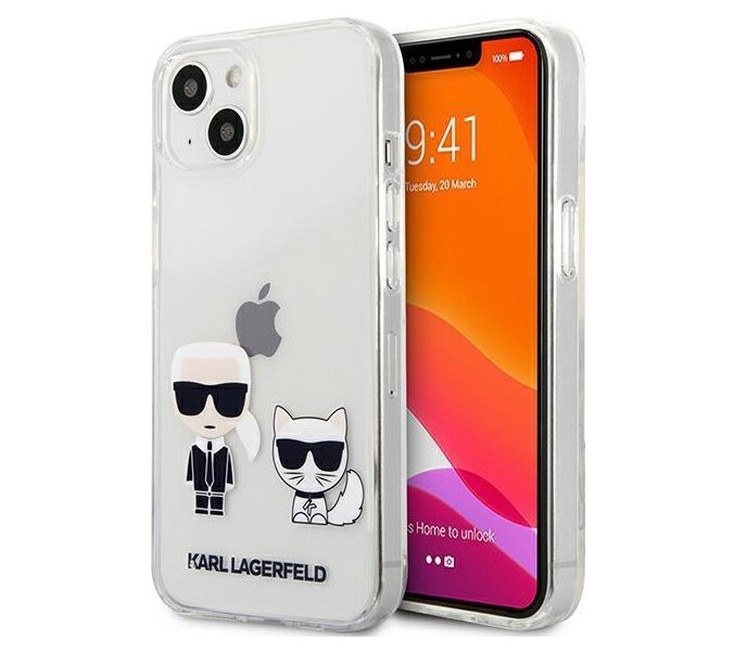 фото Чехол cg mobile karl lagerfeld pc/tpu karl choupette hard для iphone 13, прозрачный